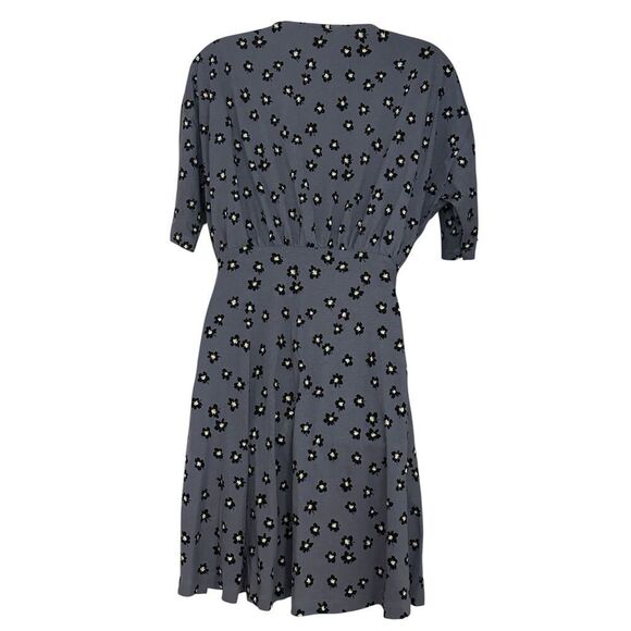 ASOS Maternity Floral Mini Dress Blue V-Neck Size 4 Casual Wear - Picture 2 of 8